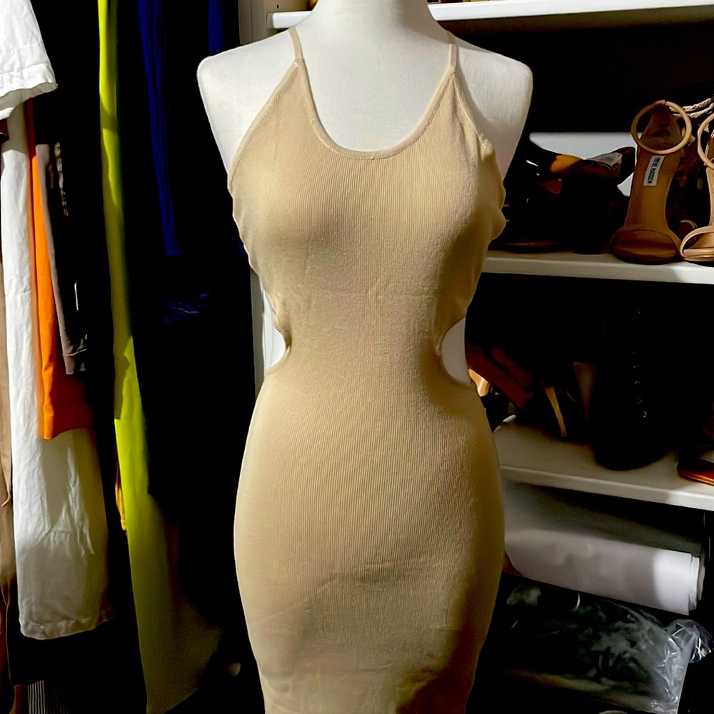 Midi Taupe Dress